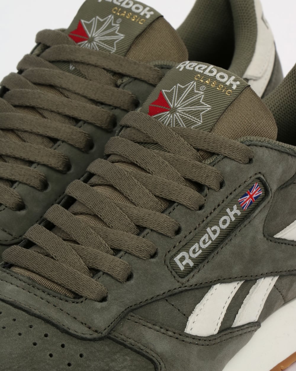 Reebok Classic Leather TL Trainers Washed Olive/Chalk
