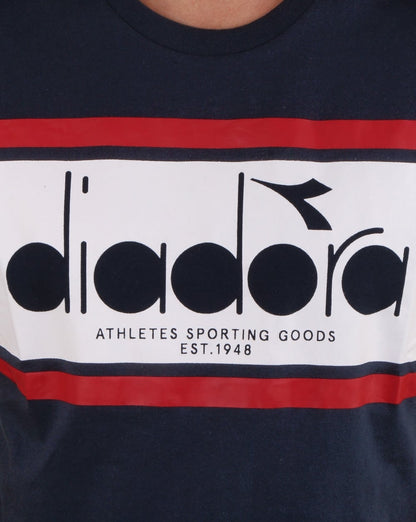 Diadora Spectra T Shirt Blue Denim/white/red Salsa