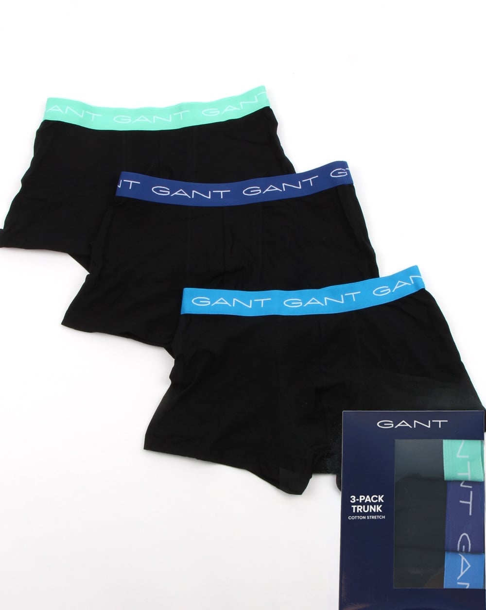 Gant 3 Pack Cotton Trunks Black