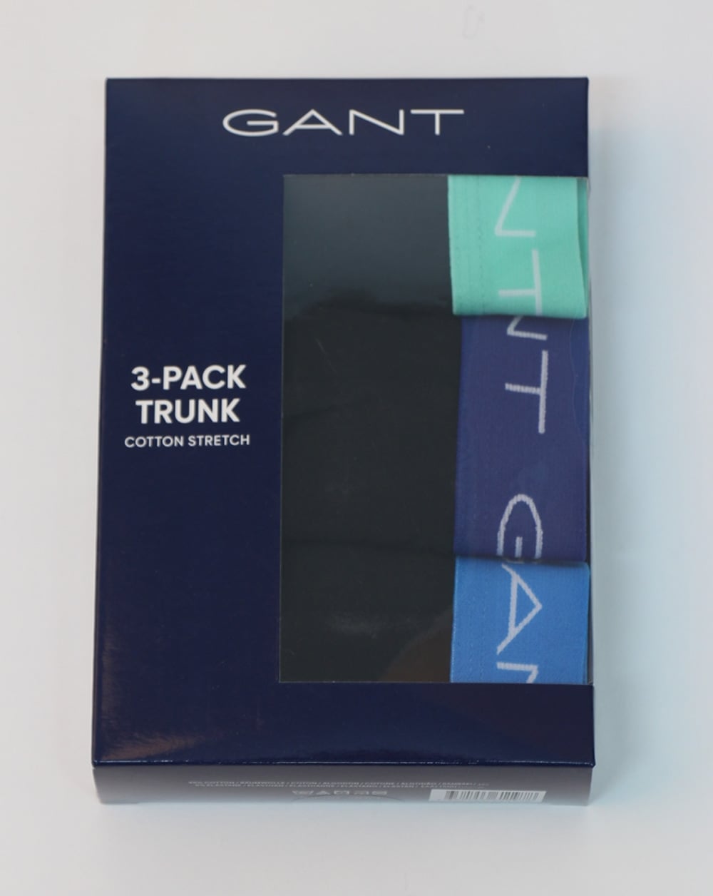 Gant 3 Pack Cotton Trunks Black
