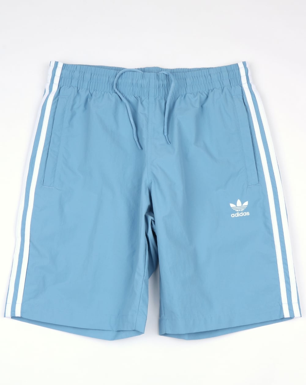 Adidas Originals 3 Stripes Swim Shorts Ash Blue