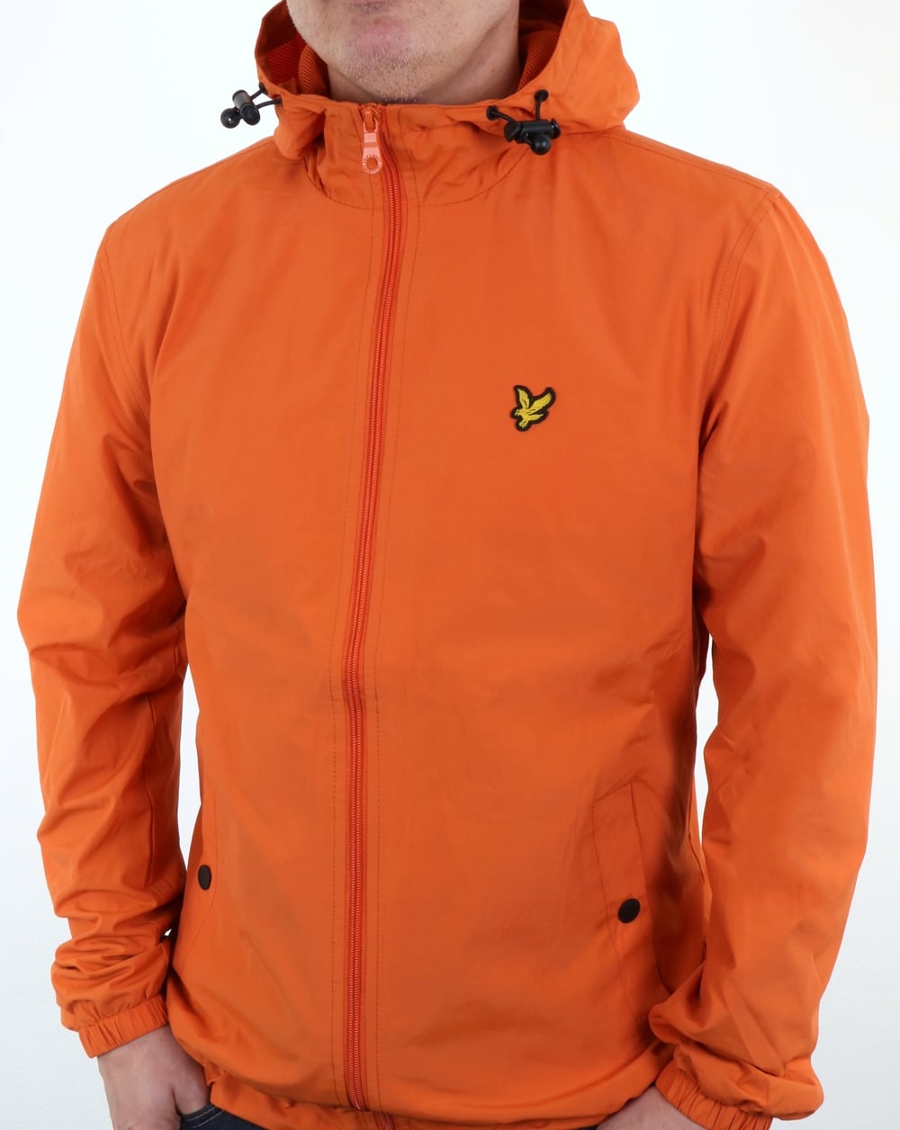 Lyle And Scott Zip Through Hooded Jacket Orange
