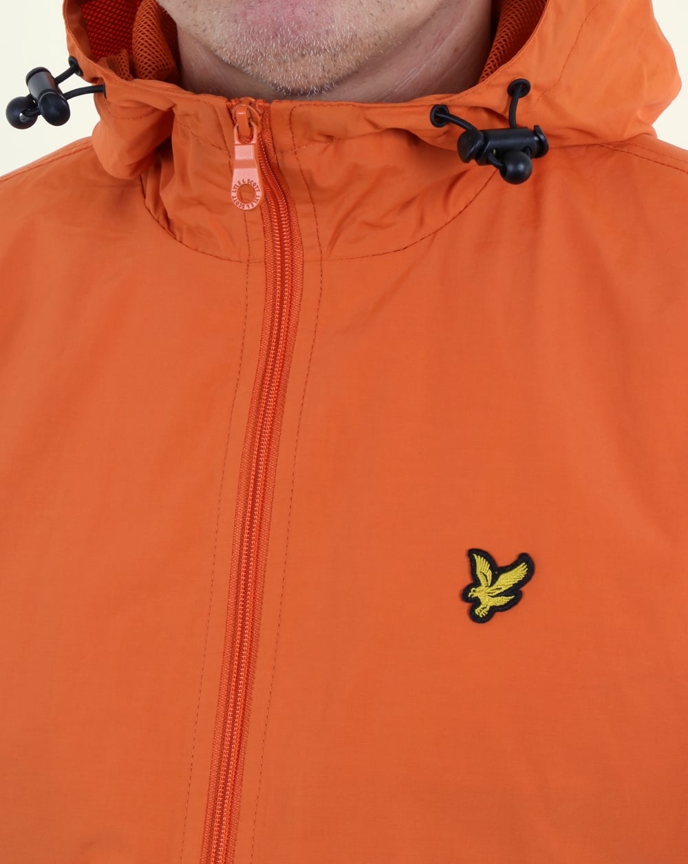Lyle And Scott Zip Through Hooded Jacket Orange