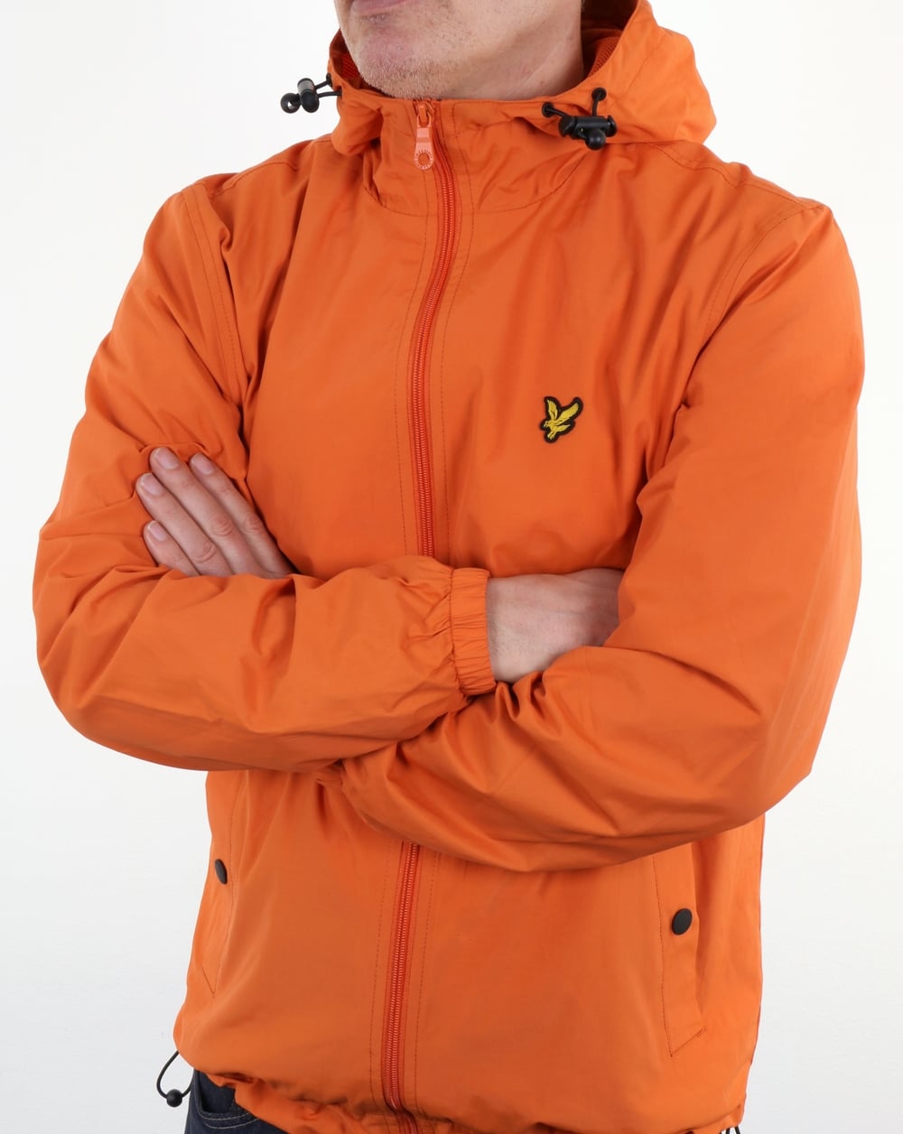 Lyle And Scott Zip Through Hooded Jacket Orange