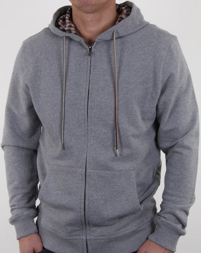 Aquascutum Arlo Sweat Hoodie Grey Melange