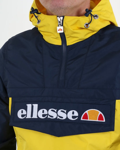 Ellesse Quarter Zip Overhead Jacket in Navy/Yellow