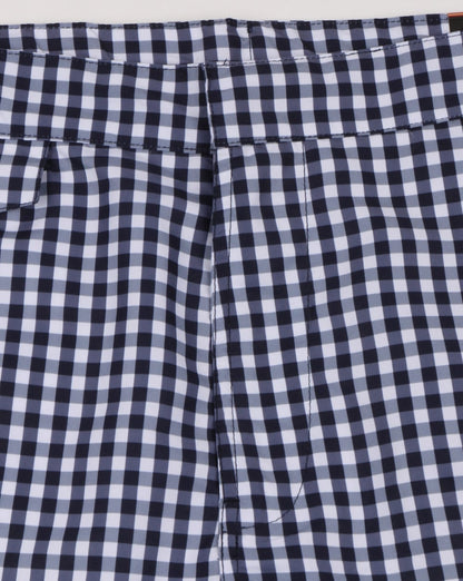 Luke Shorty Short Length Swim Shorts Navy/white Gingham