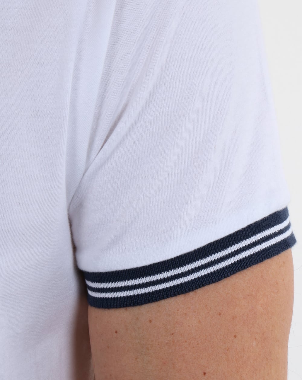 Ellesse Tipped Polo Shirt White-Navy
