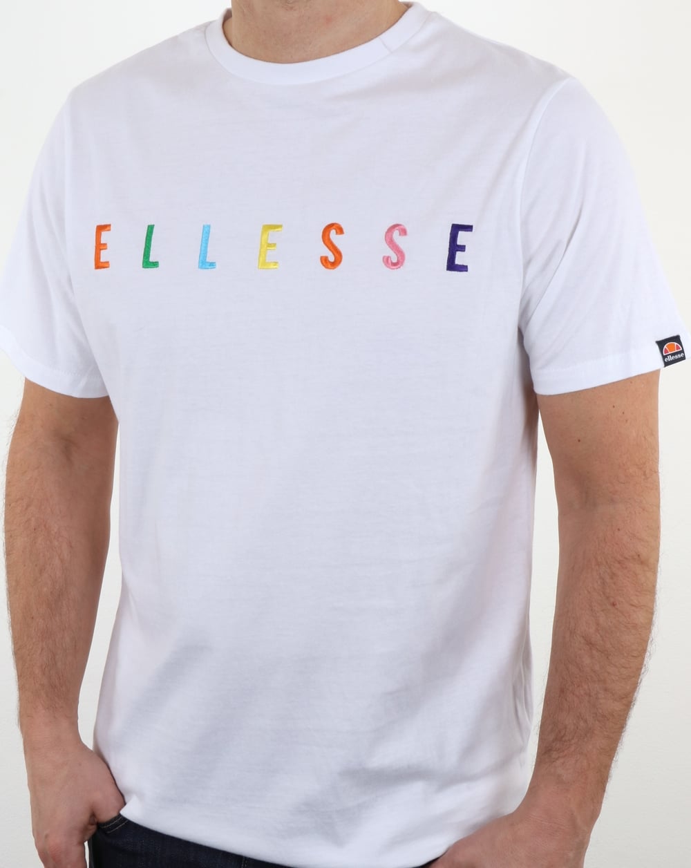 Ellesse Multi Colour Logo T Shirt White