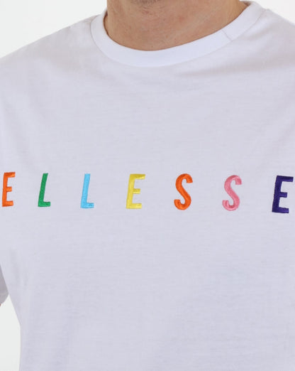 Ellesse Multi Colour Logo T Shirt White