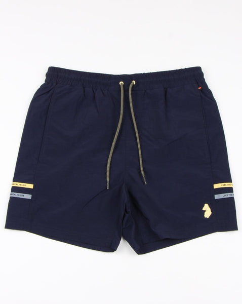 Luke Ragy Thigh Length Swim Shorts Navy