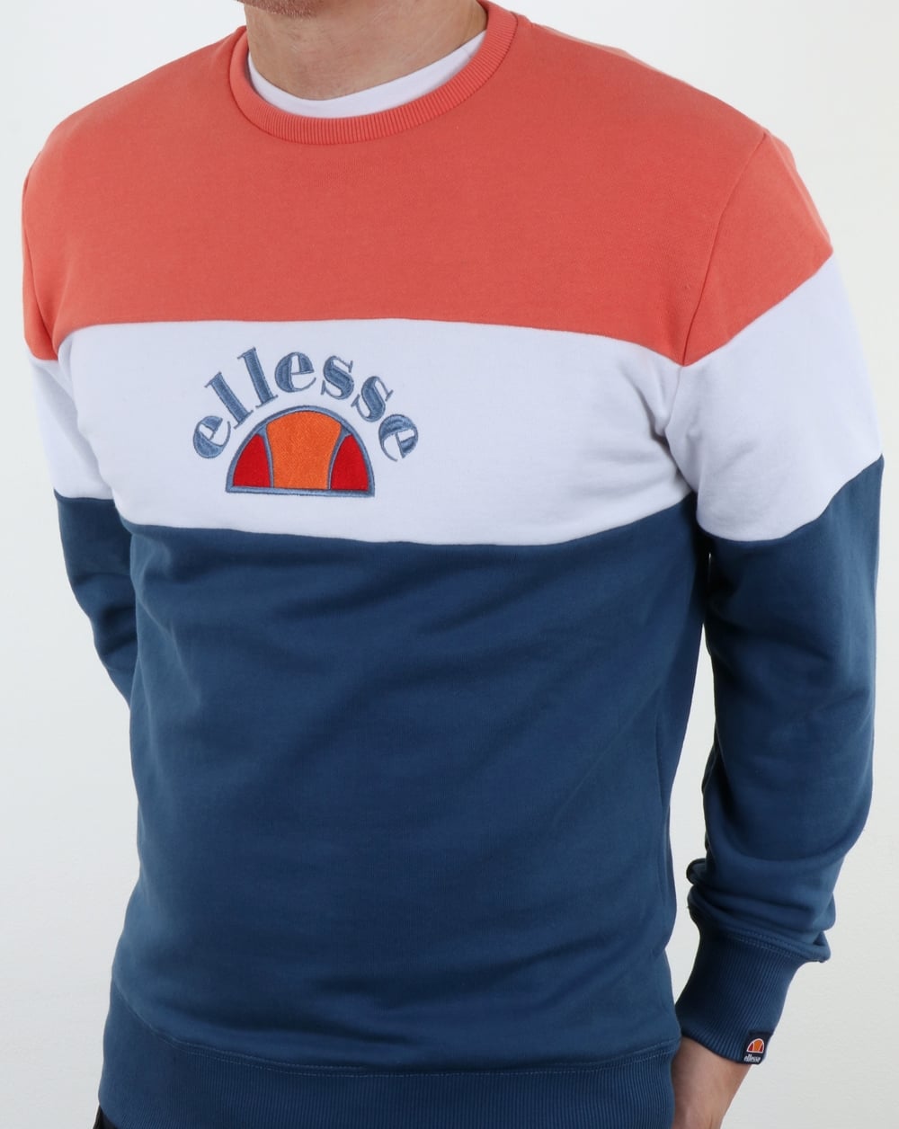 Ellesse Oriveto Sweatshirt Ensign Blue/White/Peach