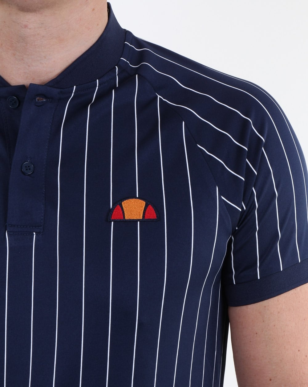 Ellesse Pin-Stripe Polo Shirt Navy