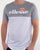 Ellesse Split T Shirt Grey Marl/white