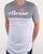 Ellesse Split T Shirt Grey Marl/white