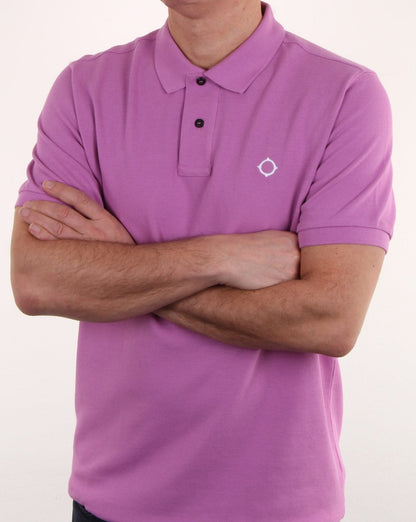 Ma.strum Pique Icon Polo Shirt Mauve