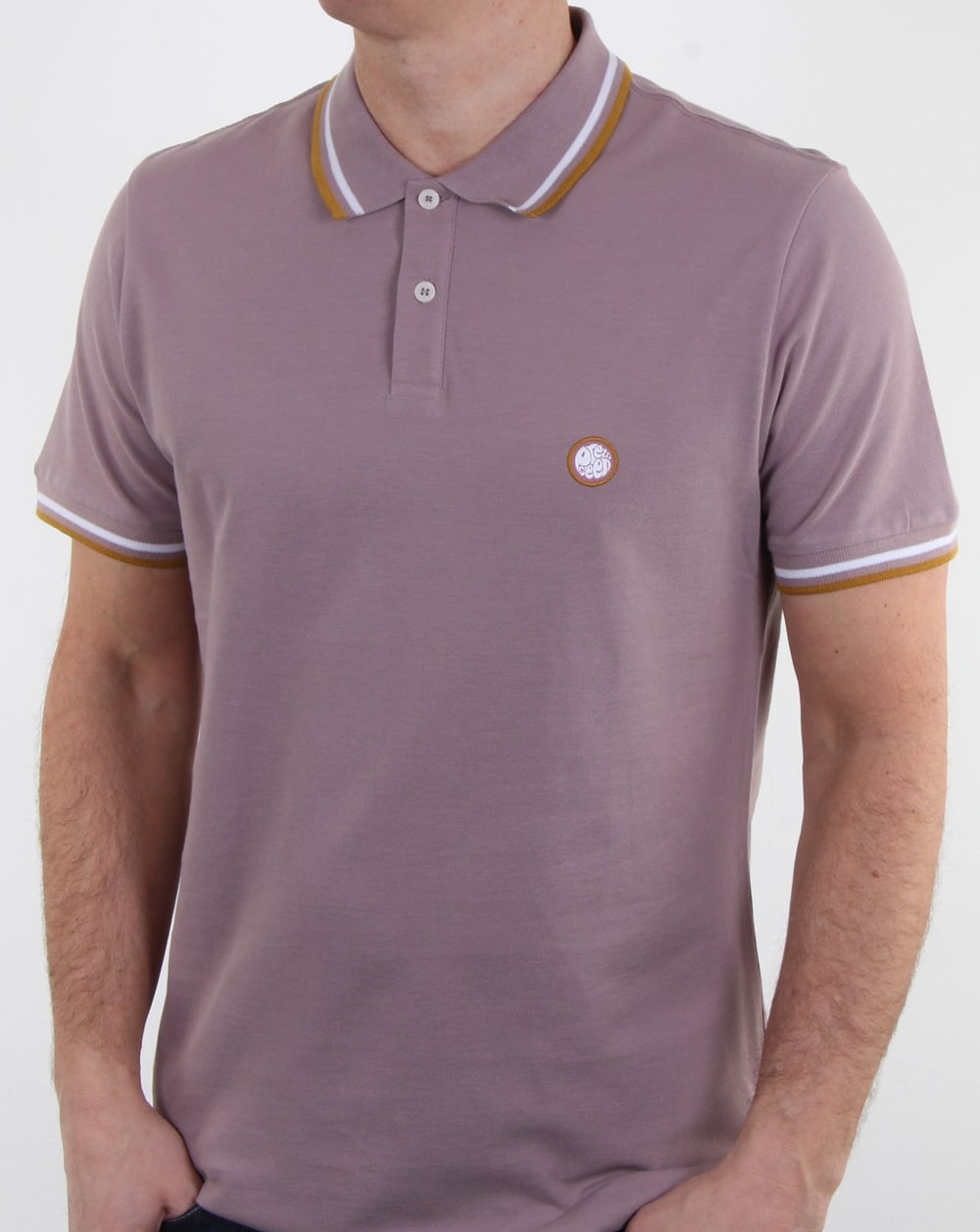 Pretty Green Bassline Polo Shirt Dusty Pink