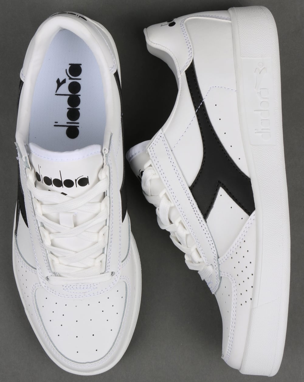 Diadora Borg Elite Trainers White/White/Black