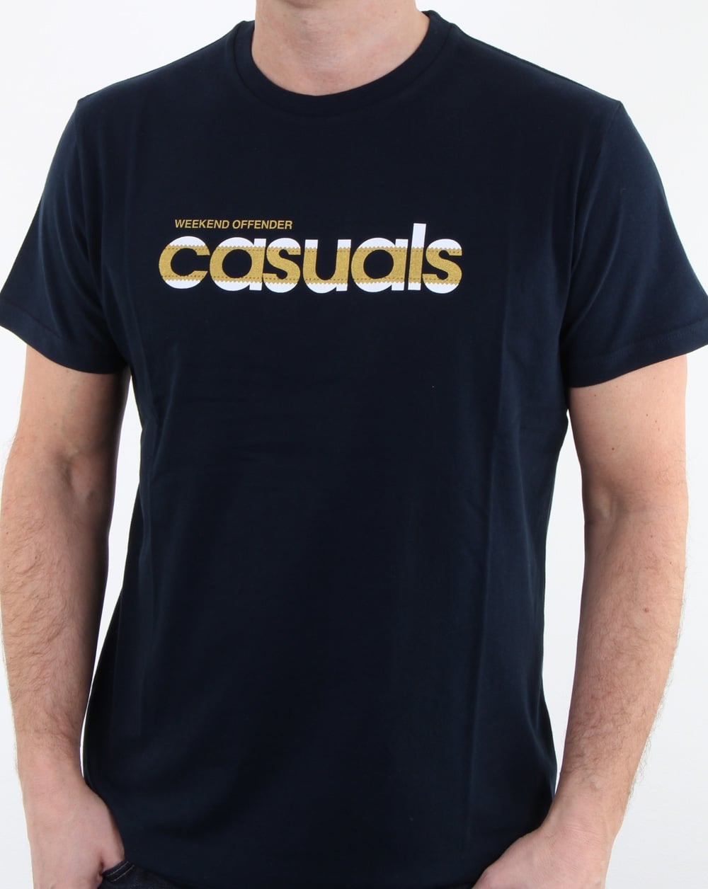 Weekend Offender Terrace Casuals T Shirt Navy