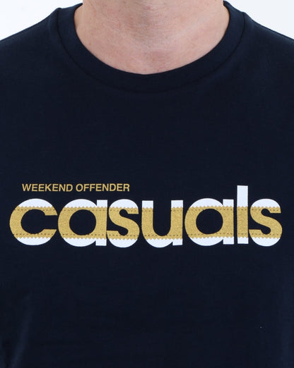 Weekend Offender Terrace Casuals T Shirt Navy