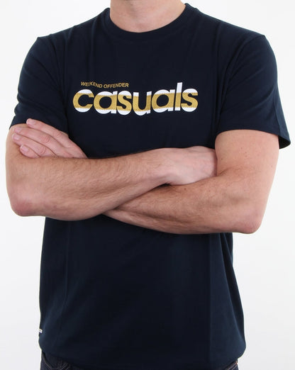 Weekend Offender Terrace Casuals T Shirt Navy