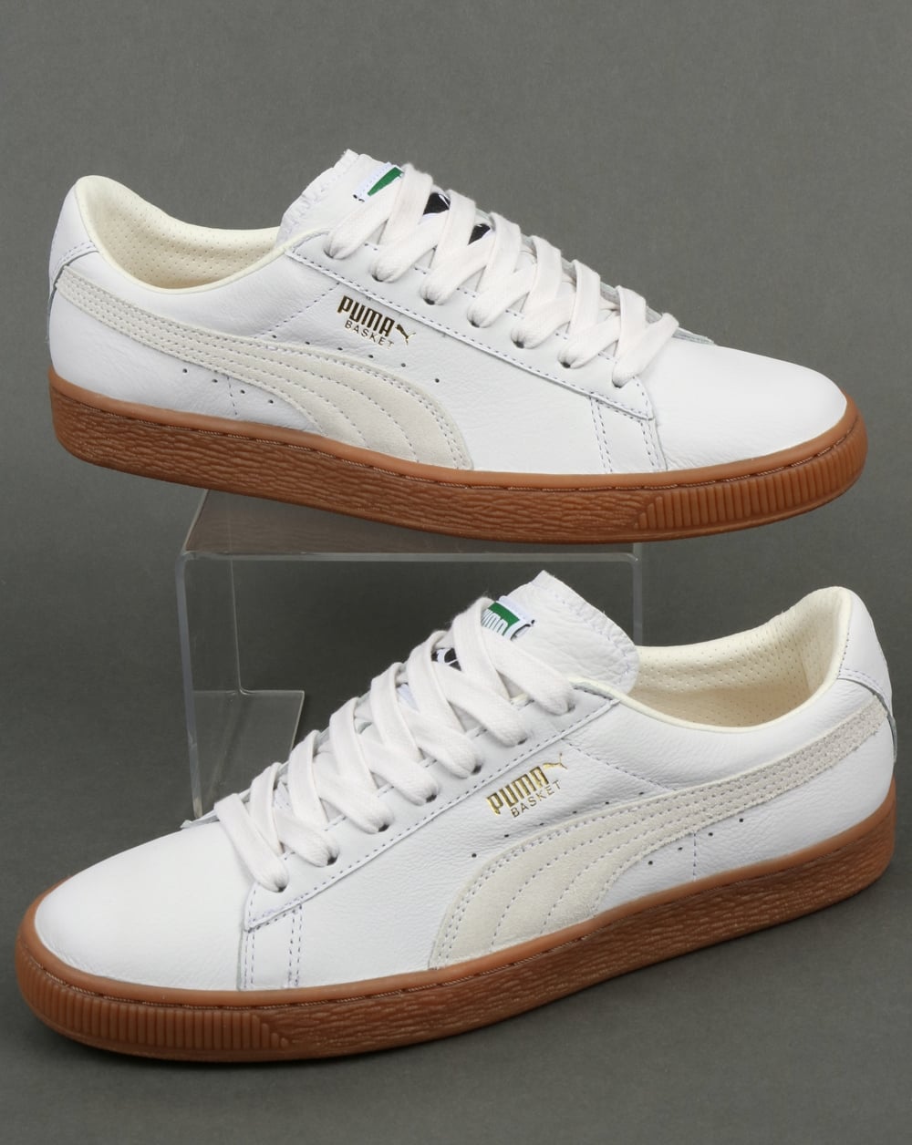 Puma Basket Classic Gum Deluxe Trainers White