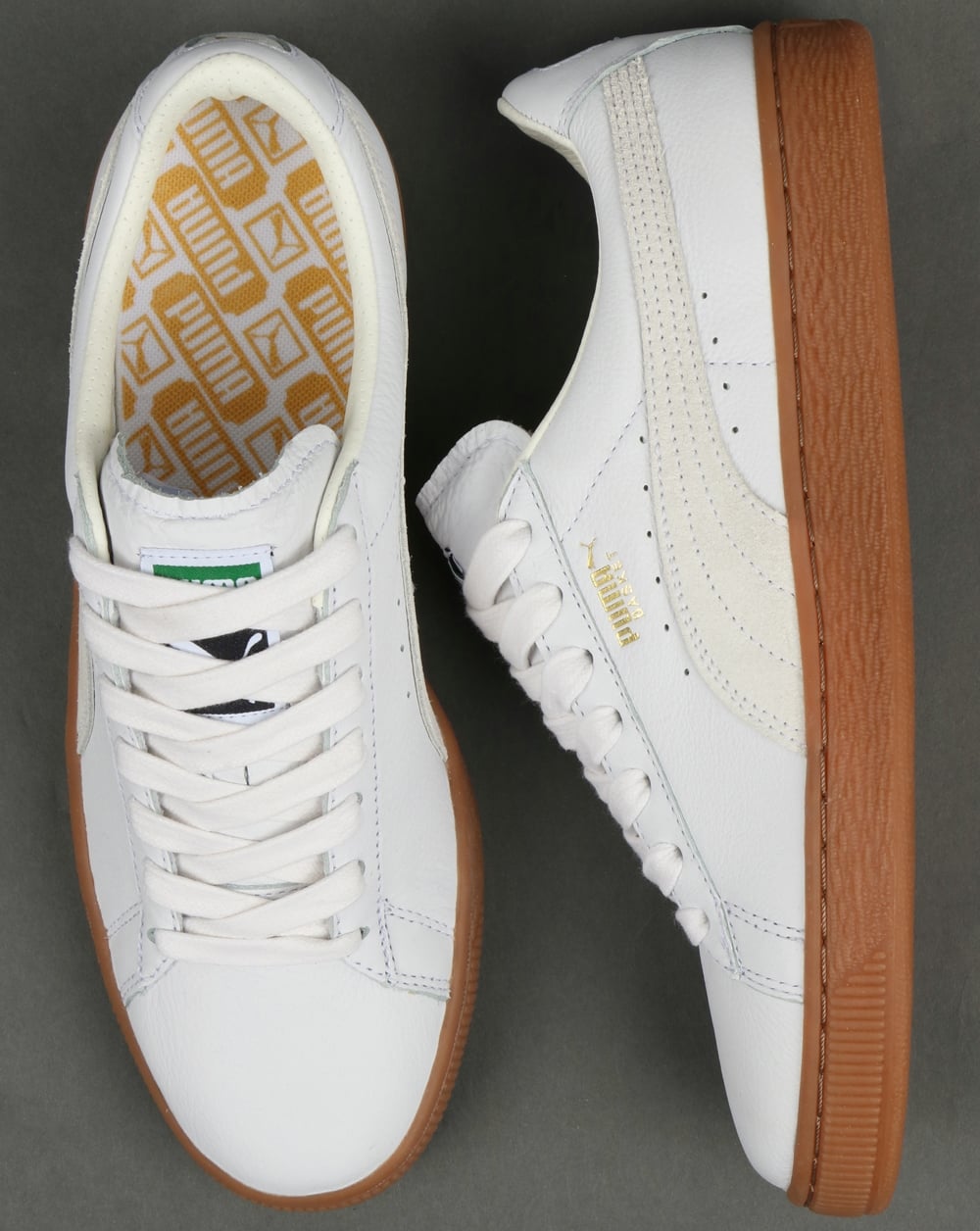 Puma Basket Classic Gum Deluxe Trainers White