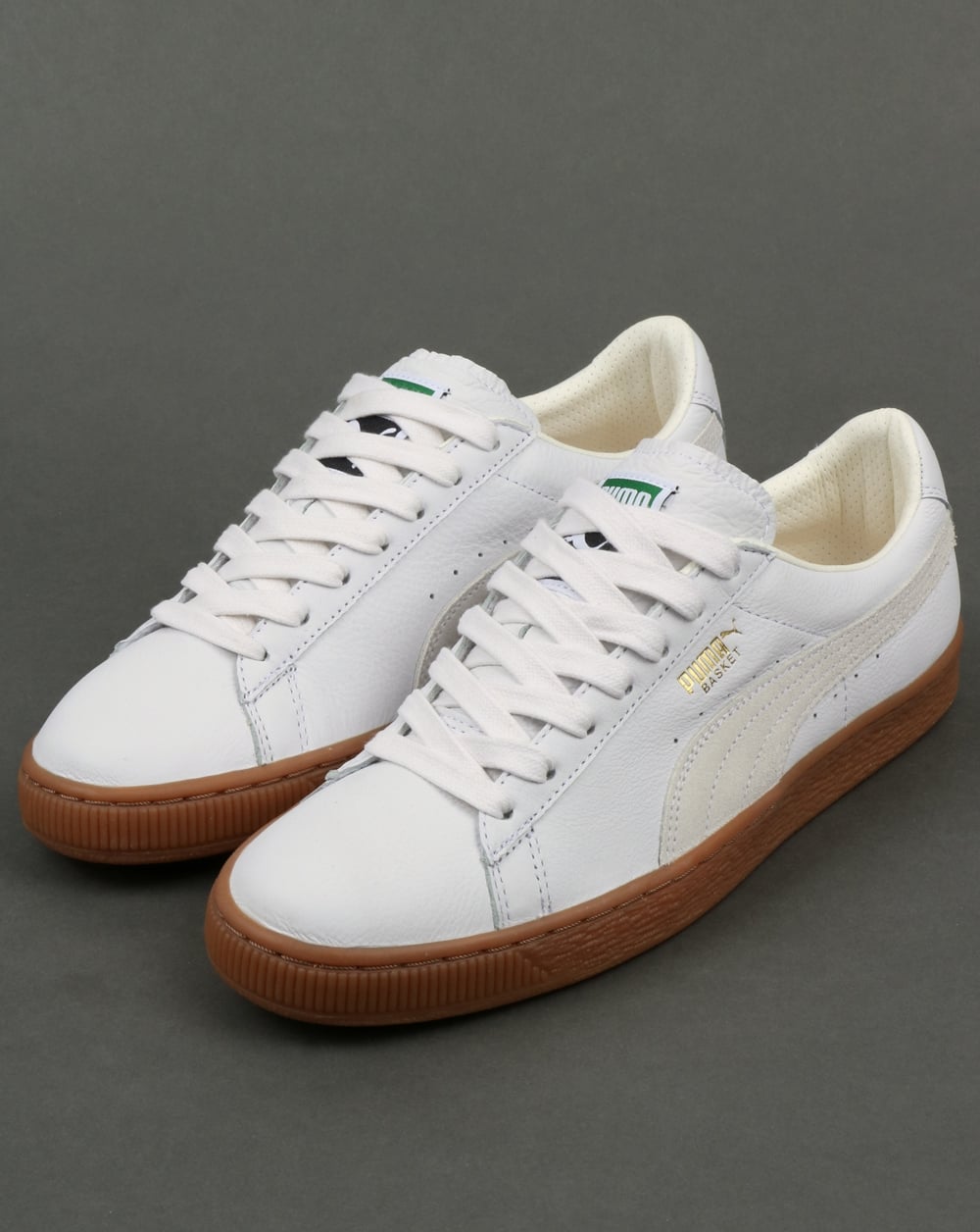 Puma Basket Classic Gum Deluxe Trainers White