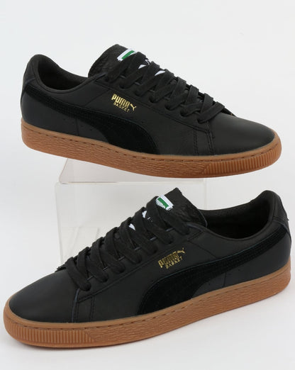 Puma Basket Classic Gum Deluxe Trainers Black