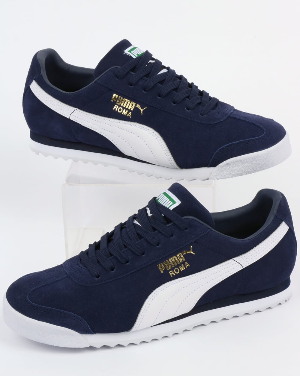 Puma Roma Suede Trainers Peacoat/White