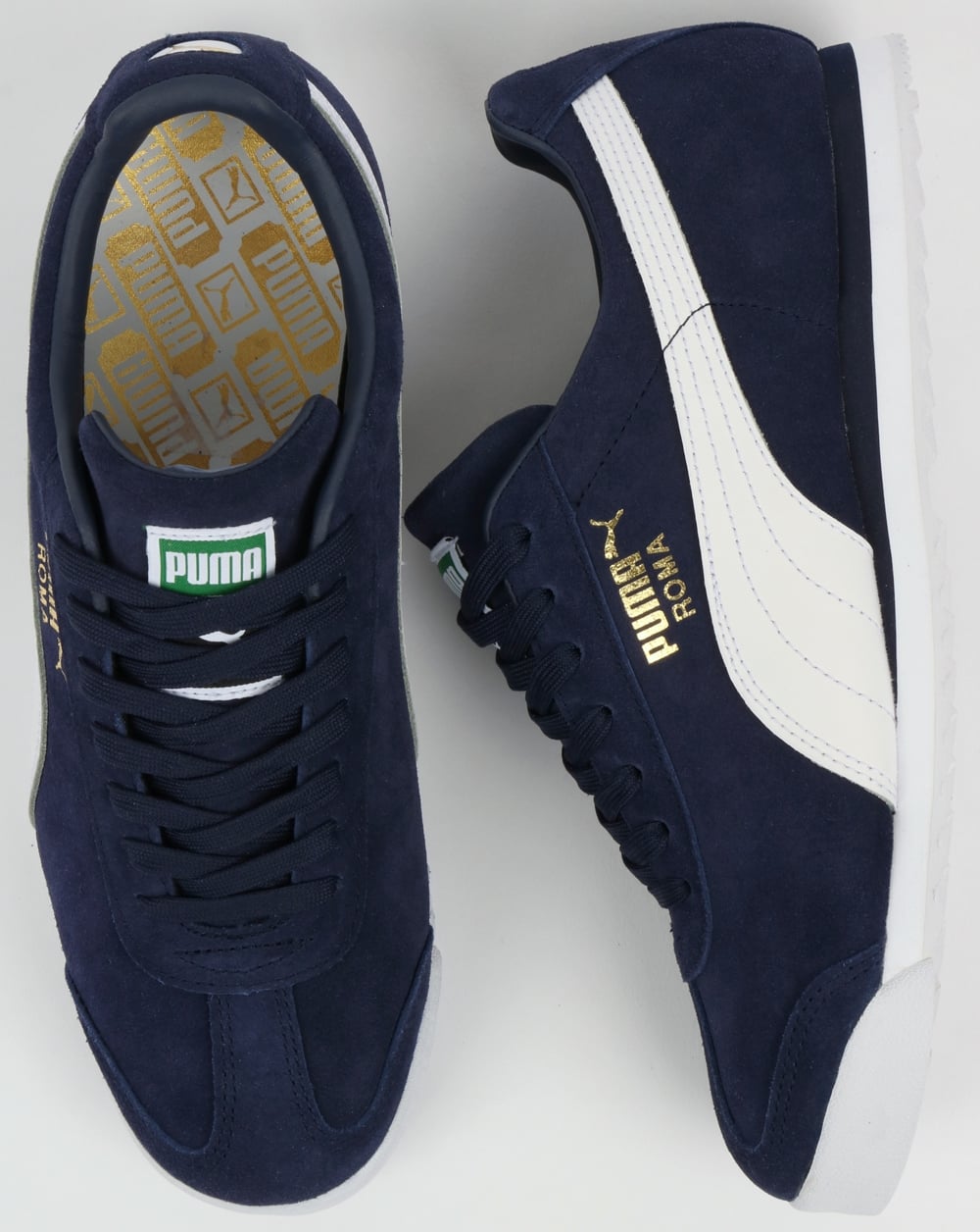 Puma Roma Suede Trainers Peacoat/White