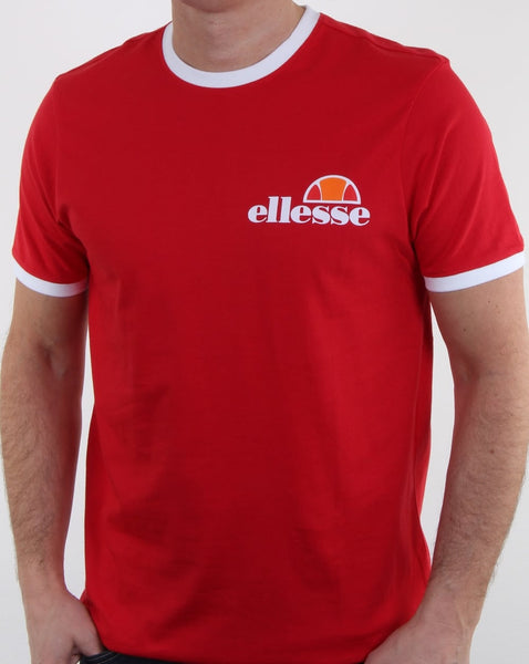 Ellesse Ringer T Shirt True Red