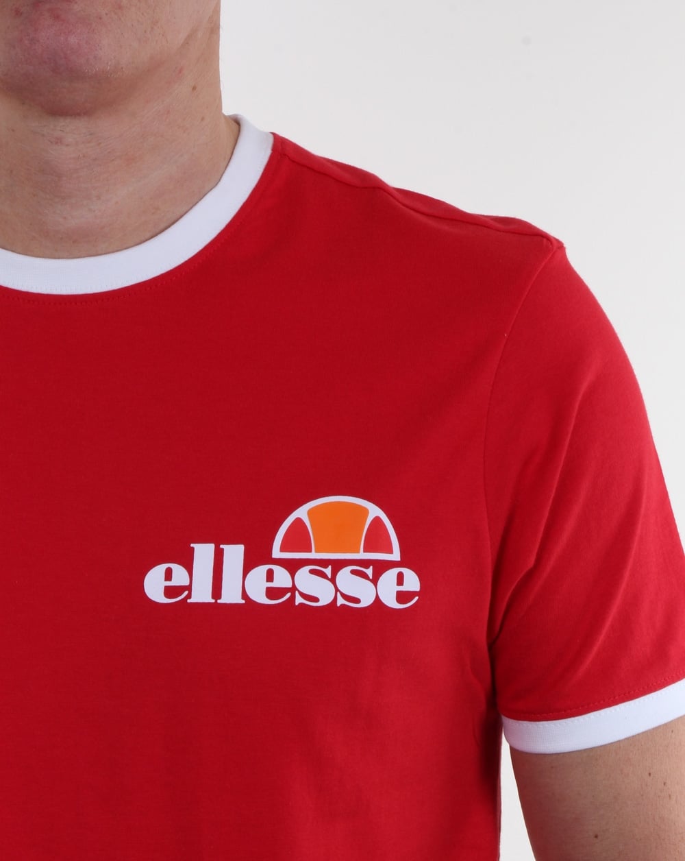 Ellesse Ringer T Shirt True Red