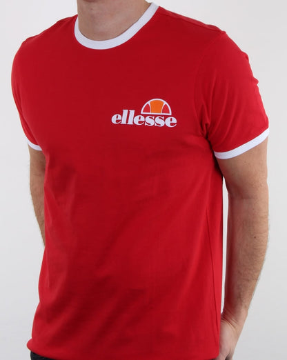 Ellesse Ringer T Shirt True Red