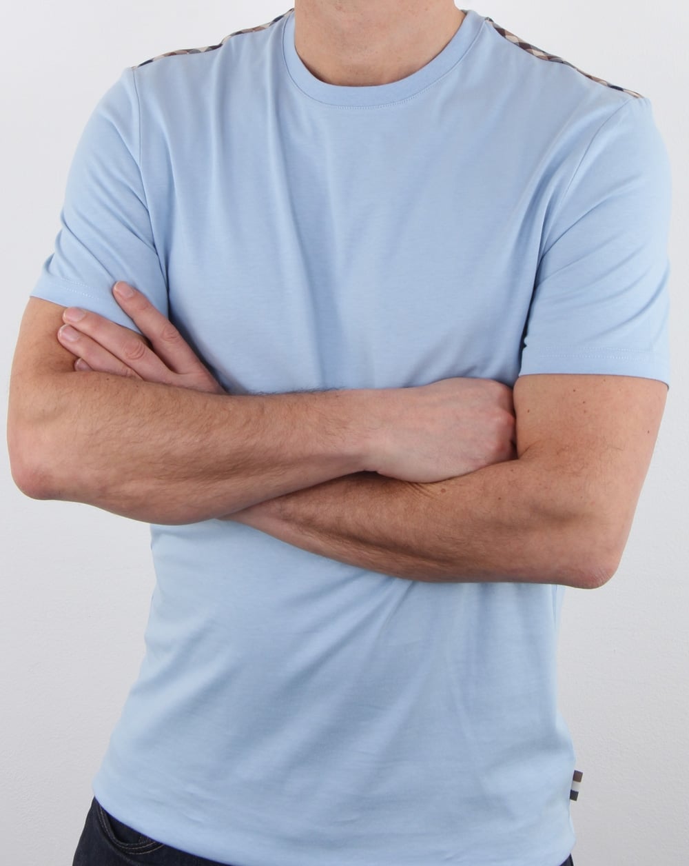 Aquascutum Southport T Shirt Sky Blue