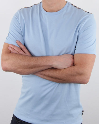 Aquascutum Southport T Shirt Sky Blue