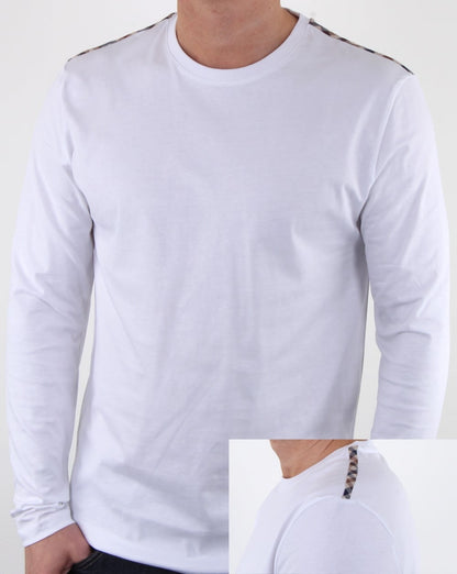 Aquascutum Southport Long Sleeve T Shirt White