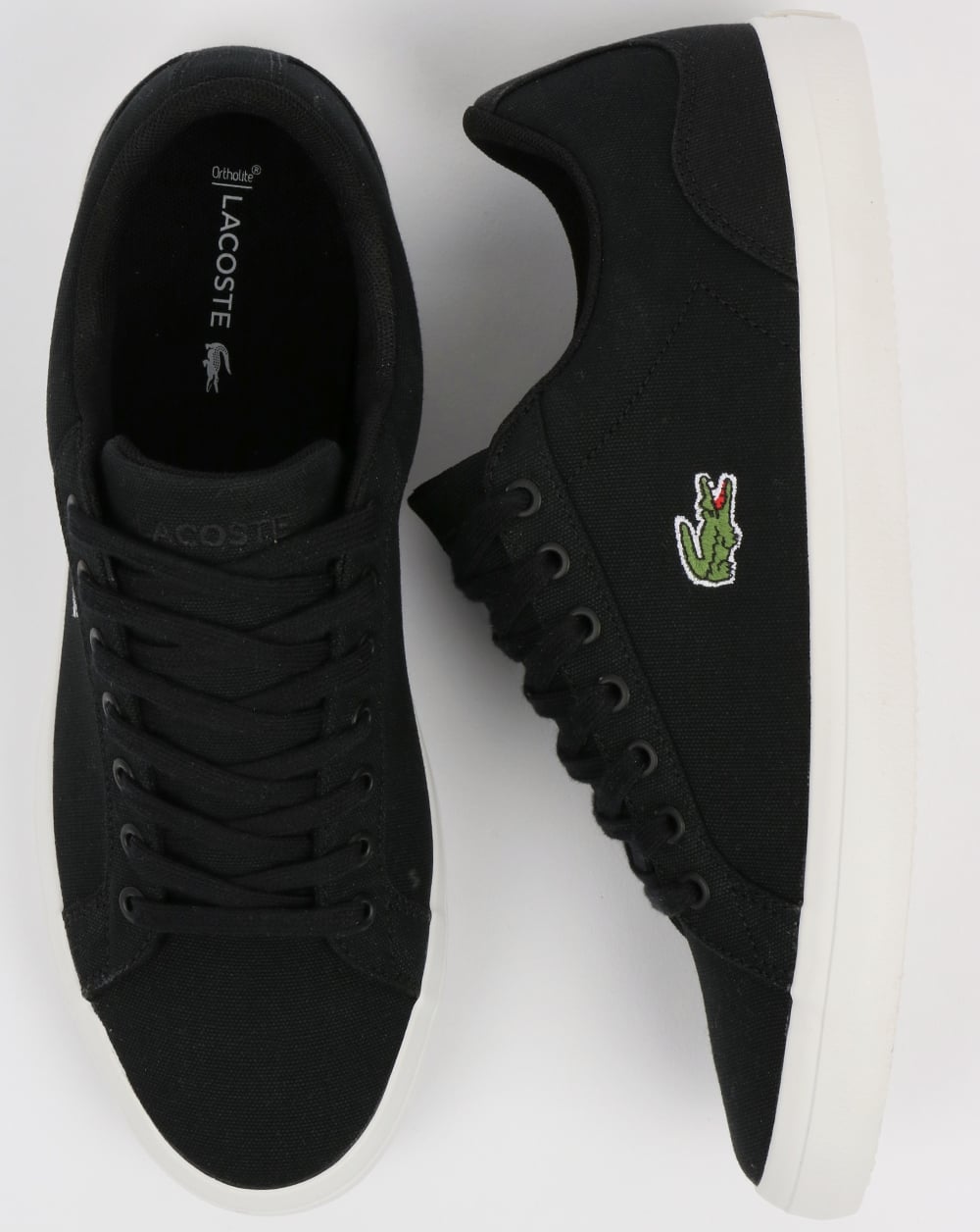 Lacoste Footwear Lerond Canvas Trainers Black