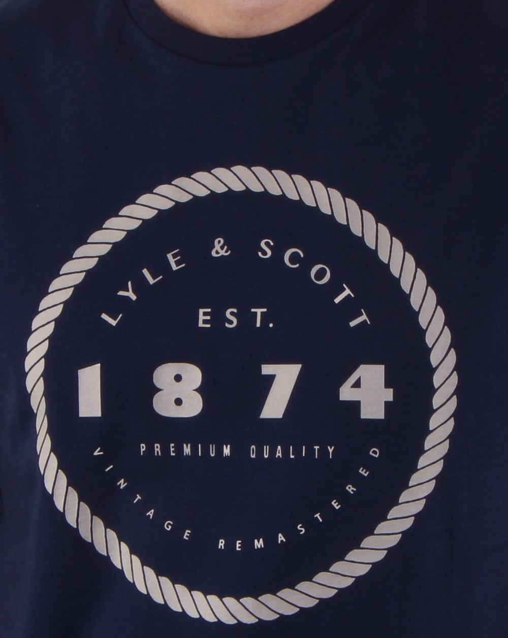 Lyle And Scott Graphic Print T Shirt Navy