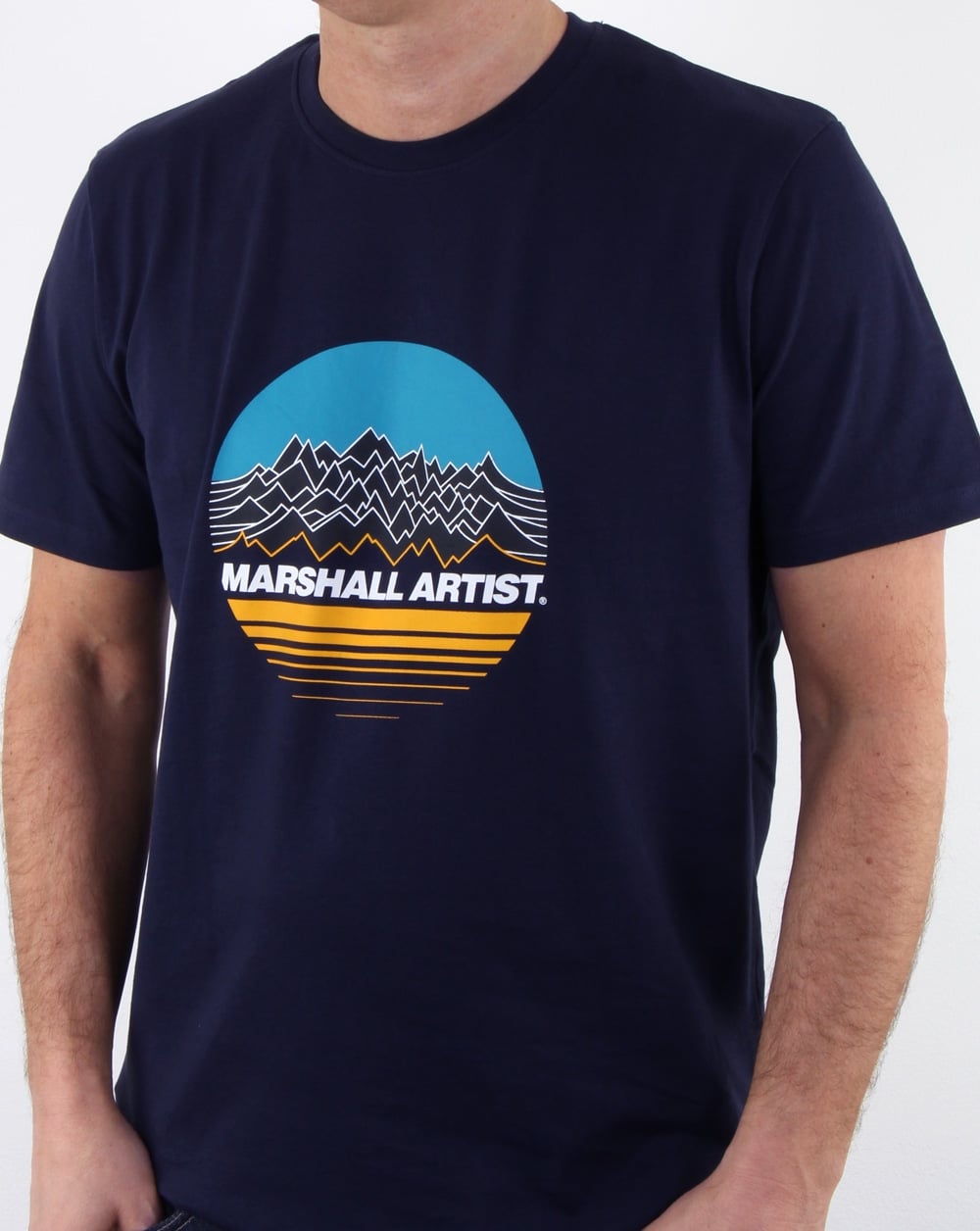 Marshall Artist Mountain Trek T Shirt Navy