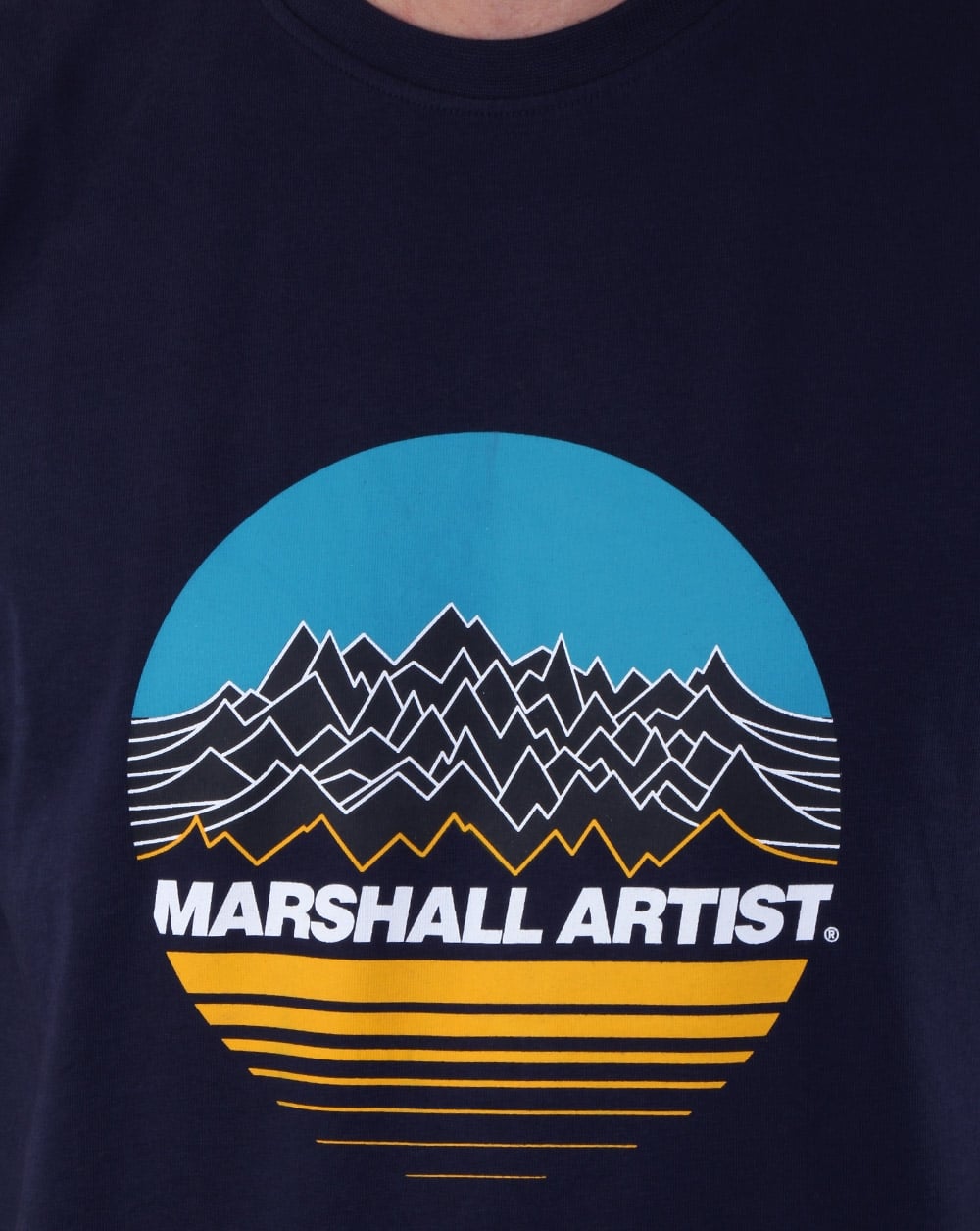 Marshall Artist Mountain Trek T Shirt Navy