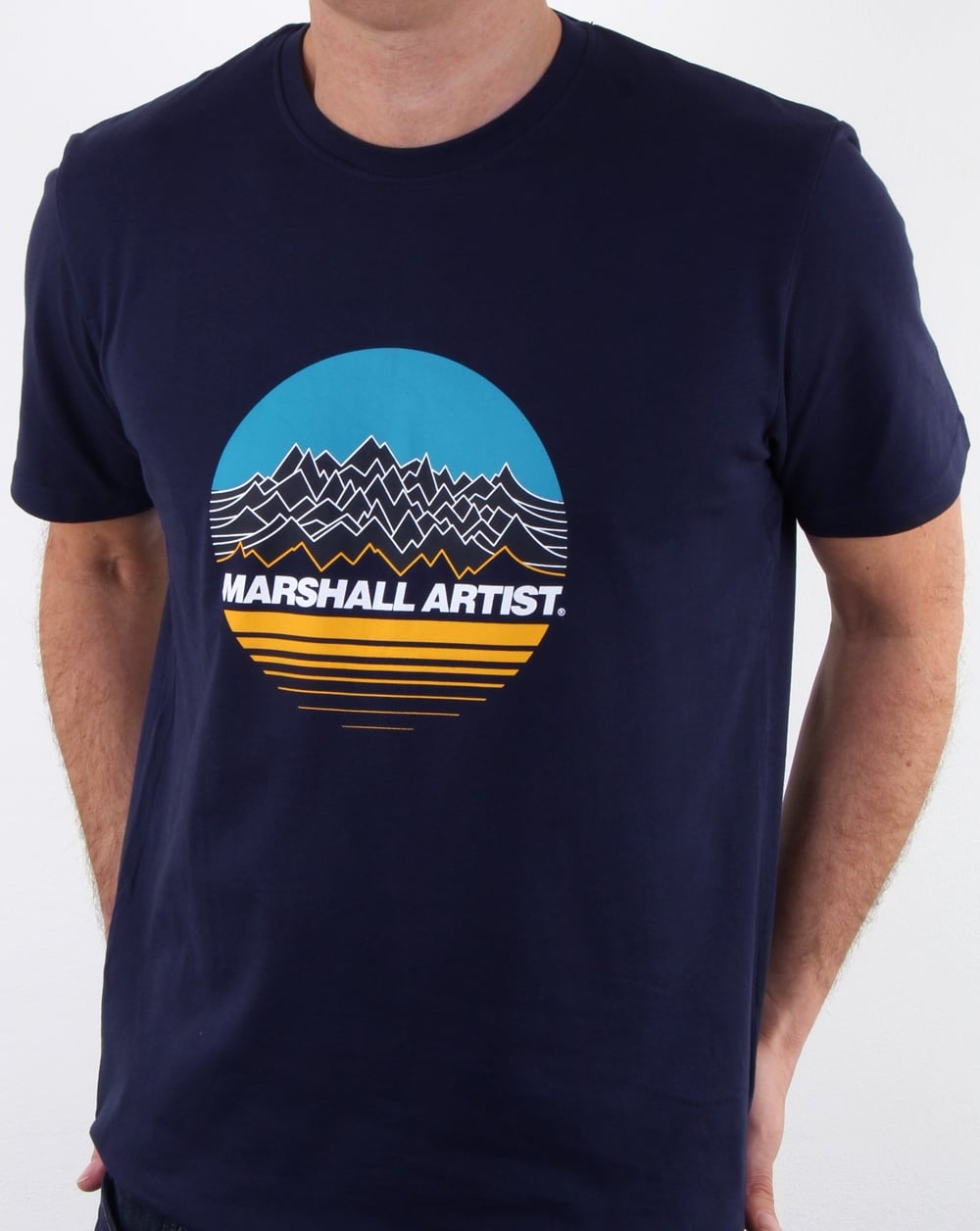 Marshall Artist Mountain Trek T Shirt Navy