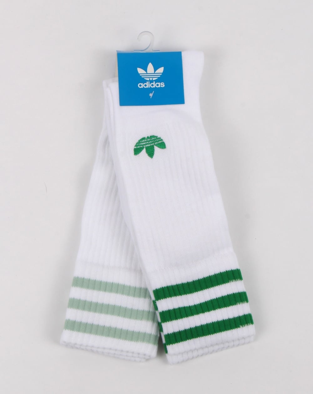 Adidas Originals 2 Pack Crew Socks White/green