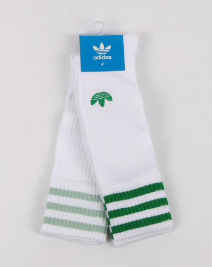Adidas Originals 2 Pack Crew Socks White/green