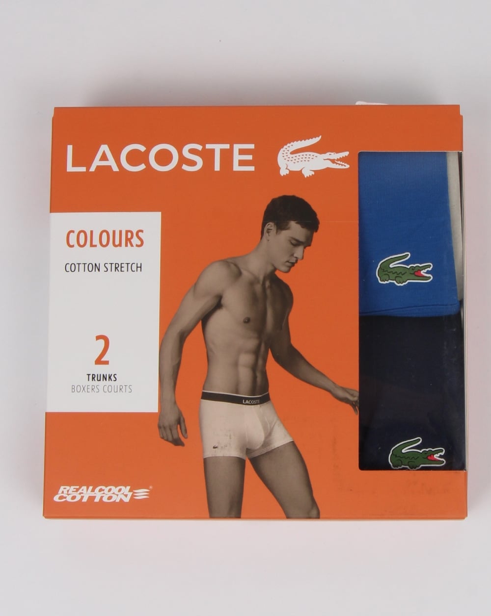 Lacoste Twin Pack Boxer Shorts Olympia Blue/Navy