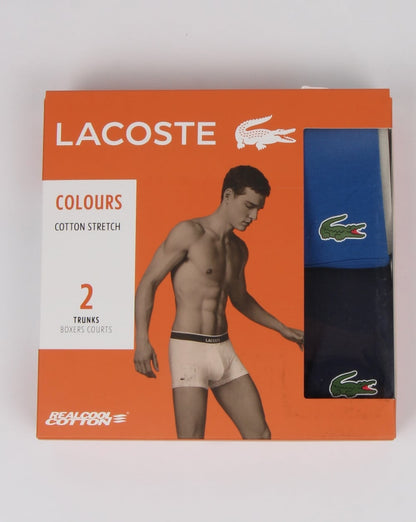 Lacoste Twin Pack Boxer Shorts Olympia Blue/Navy