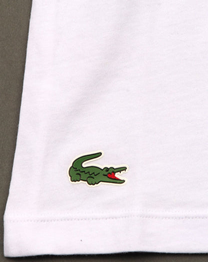 Lacoste Triple Pack Slim Fit Crew Tees White