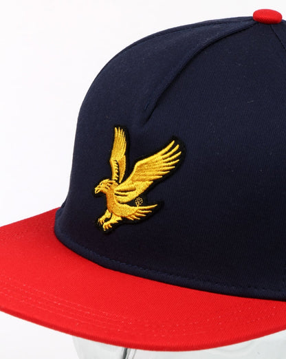 Lyle And Scott Colour Block Baseball Cap Dark Navy/poppy