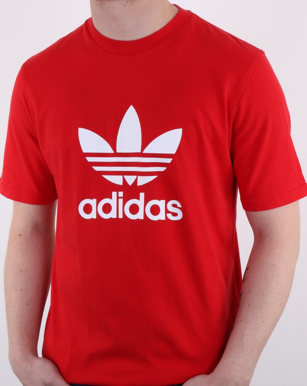 Adidas Originals Trefoil T Shirt Scarlet Red