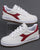 Diadora B. Elite L Trainers White/Burgundy Red/Gum